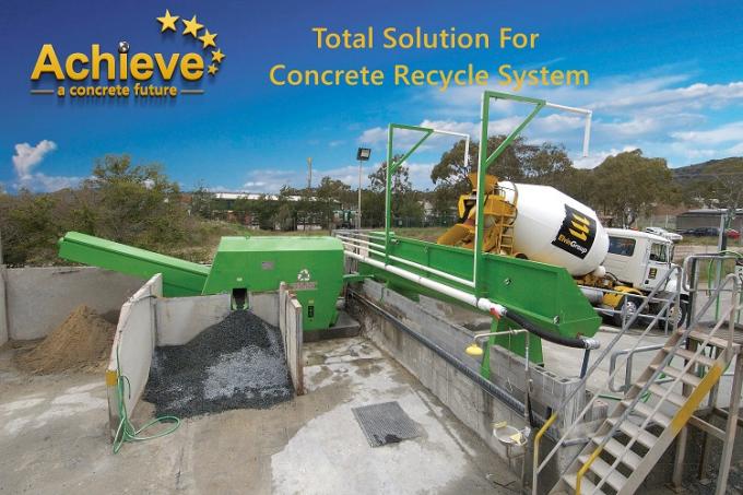 El HORMIGÓN CR-150 RECICLA al recuperador preparado del reciclador concreto del SISTEMA